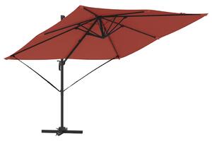 Parasol Roma Czerwony 286 x 284 x 265 cm Aluminium i Poliester