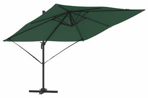 Parasol Roma Zielony 286 x 284 x 265 cm Aluminium i Poliester