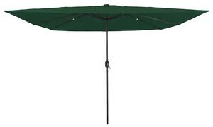 Parasolka ogrodowa Zielony 295 x 295 x 245 cm Poliester i Stal