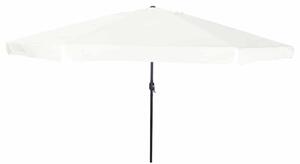 Parasolka ogrodowa piaskowy 394 x 394 x 248 cm Poliester i Stal