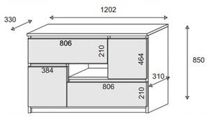Komoda FIORENZA 120 cm do Salonu Sypialni Biały