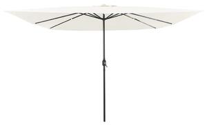 Parasolka ogrodowa piaskowy 295 x 295 x 245 cm Poliester i Stal