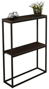 Czarna konsola loft z metalowym stelażem E2-E84