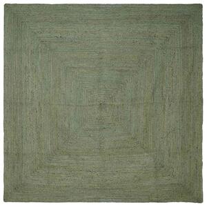 Dywany pokojowe Kwadrat Oliwkowy zielony 200 x 200 cm Juta