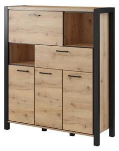 Komoda ATTIVO 120 cm do Salonu Sypialni z Szufladą Dąb