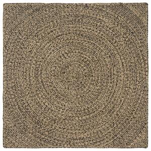 Dywany pokojowe Naturalny i czarny 120 x 120 cm Juta