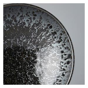 Czarno-szara miska ceramiczna na zupę MIJ Pearl, ø 24 cm
