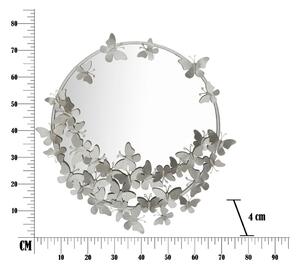 Lustro ścienne w kolorze srebra Mauro Ferretti Round Silver, ø 74 cm