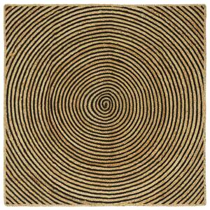 Dywany pokojowe Czarny 120 x 120 cm Juta