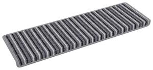Samoprzylepne maty na schody Paski 15 pcs Szary 65 x 21 x 4 cm