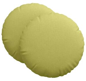 Poduszki na siedziska 2 pcs Jasnozielony Ø80 x 29 cm tkanina
