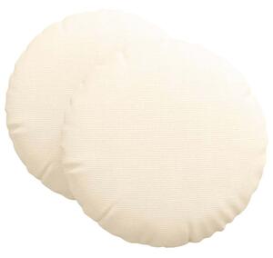 Poduszki na siedziska 2 pcs Kremowy Ø 80 cm Tkanina sztruksowa