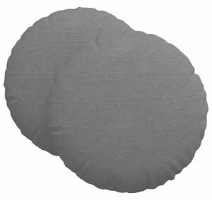 Poduszki na siedziska 2 pcs Ciemnoszary Ø 80 cm