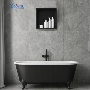 Półka łazienkowa wnękowa Estiva FALEZA Black 30x30x10 cm czarna 1 szt
