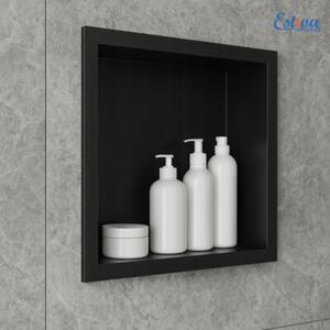 Półka łazienkowa wnękowa Estiva FALEZA Black 30x30x10 cm czarna 1 szt