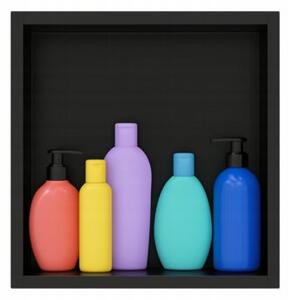Półka łazienkowa wnękowa Estiva FALEZA Black 30x30x10 cm czarna 1 szt