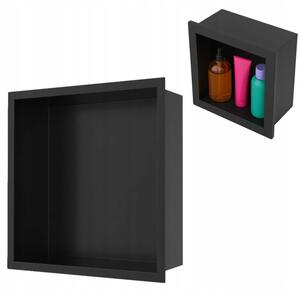 Półka łazienkowa wnękowa Estiva FALEZA Black 30x30x10 cm czarna 1 szt