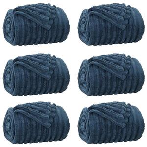 Koce narzutowe 6 pcs Granatowy 150 x 130 cm Polar