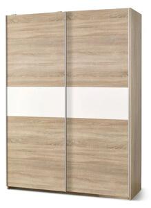 Szafa przesuwna LIMA S1 153cm dÄ b sonoma/biaÅy poÅysk