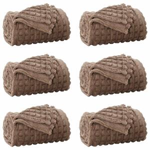 Koce narzutowe 6 pcs Camel 150 x 130 cm Polar