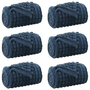 Koce narzutowe 6 pcs Granatowy 150 x 130 cm Polar