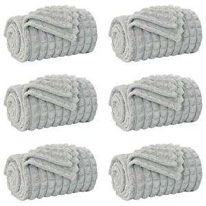 Koce narzutowe 6 pcs Szary 150 x 130 cm Polar
