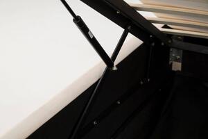 MebleMWM Łóżko tapicerowane z pojemnikiem SF0126 | 160x200 | Welur | Beżowy #5 | Oświetlenie LED