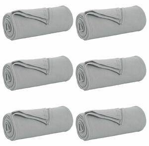 Koce narzutowe 6 pcs Szary 240 x 220 cm Polar