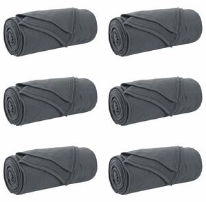 Koce narzutowe 6 pcs Ciemnoszary 200 x 150 cm Polar
