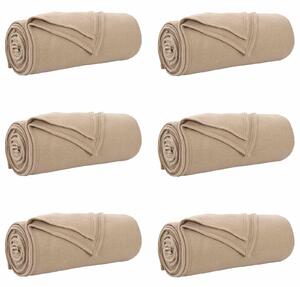 Koce narzutowe 6 pcs Camel 200 x 150 cm Polar