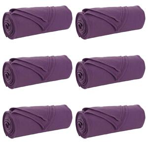 Koce narzutowe 6 pcs Fioletowy 200 x 150 cm Polar
