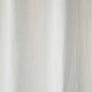 Biała lekka lniana zasłona z przeszyciem tunelowym Linen Tales Daytime, 250 x 130 cm