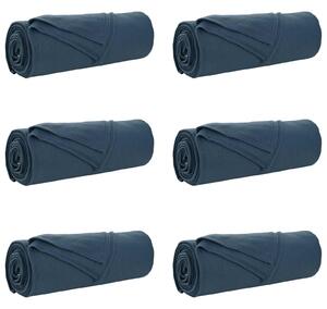Koce narzutowe 6 pcs Granatowy 210 x 140 cm Polar