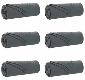 Koce narzutowe 6 pcs Ciemnoszary 210 x 140 cm Polar