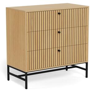 Komoda Harper Lamel 80x80 cm z 3 szufladami