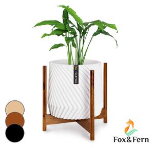 Fox & Fern Zeist, kwietnik, stojak na kwiaty, 2 wysokości, dowolne łączenie, montaż bez użycia narzędzi, naturalne drewno
