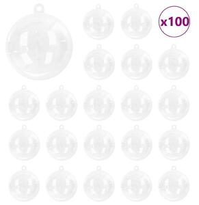 Zestaw Bombek Choinkowych 100 pcs przezroczysty Ø 10 cm
