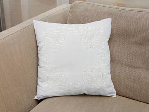 Poszewka dekoracyjna na poduszkę FLOWERING MEADOW 40x40 cm, kolor biały
