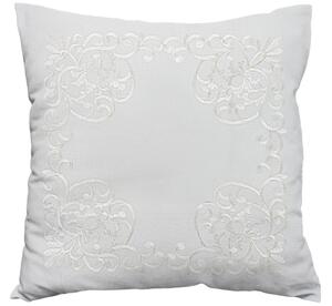 Poszewka dekoracyjna na poduszkę FLOWERING MEADOW 40x40 cm, kolor biały