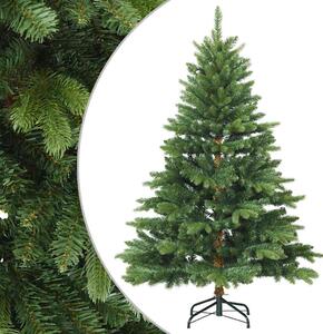 Sztuczna choinka z zawiasami Zielony 150 cm PVC, PE i stal