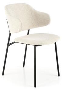 Krzesło do jadalni K497, tapicerowane, kremowe