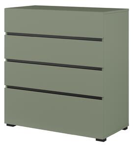 Komoda SICIO 80 cm do Salonu Sypialni Zielony-czarny onyks