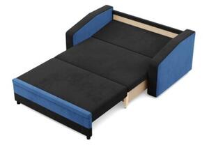 Sofa rozkÅadana, mikrofaza, AURELO, 148x87x90 cm, czarny, granatowy | TYLETEGOTU
