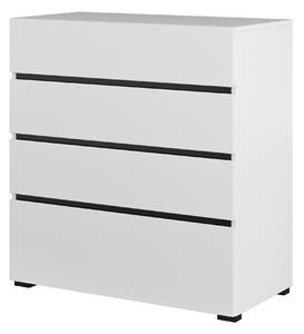 Komoda SICIO 80 cm do Salonu Sypialni Biały-czarny onyks