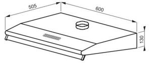 Okap AMICA OSC6112I Inox 178m3/h 63dB klasa C