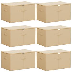 Skrzynia do przechowywania 6 pcs kremowy 55 x 35 x 32 cm