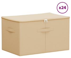 Skrzynia do przechowywania 24 pcs kremowy 55 x 35 x 32 cm