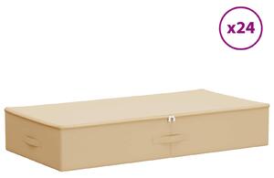 Skrzynia do przechowywania 24 pcs kremowy 90 x 48 x 15 cm