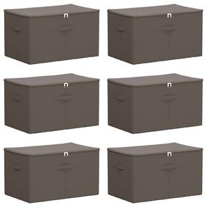 Skrzynia do przechowywania 6 pcs antracytowy 55 x 35 x 32 cm