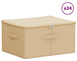 Skrzynia do przechowywania 24 pcs kremowy 43 x 34 x 23 cm